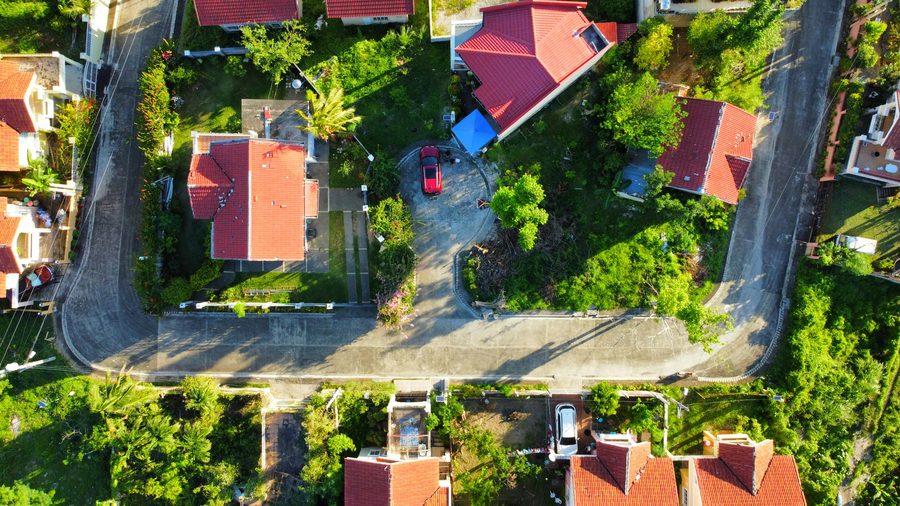 Aerial view of a well-planned Philippine subdivision