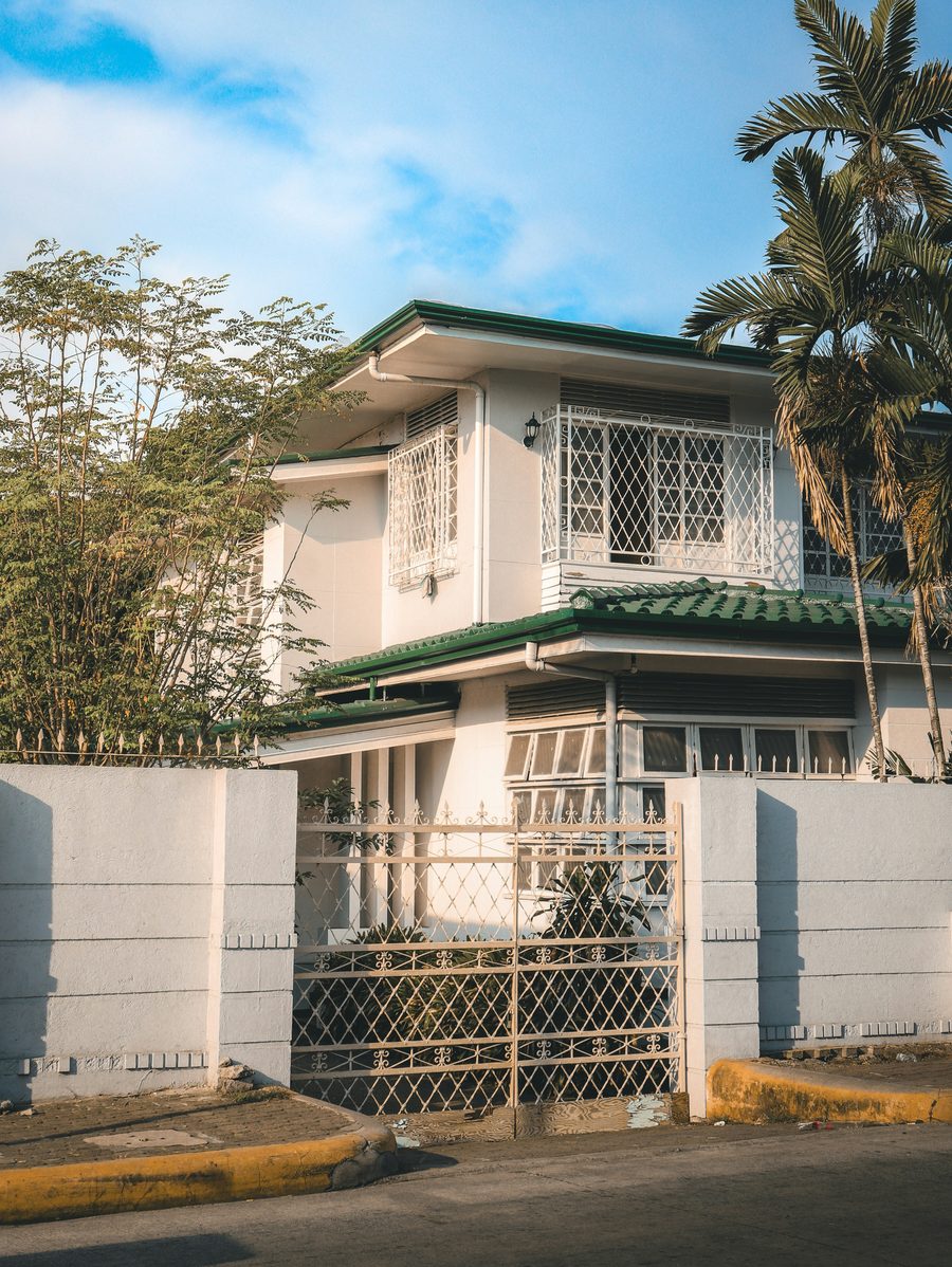 A Philippine home with a walled fence and gate